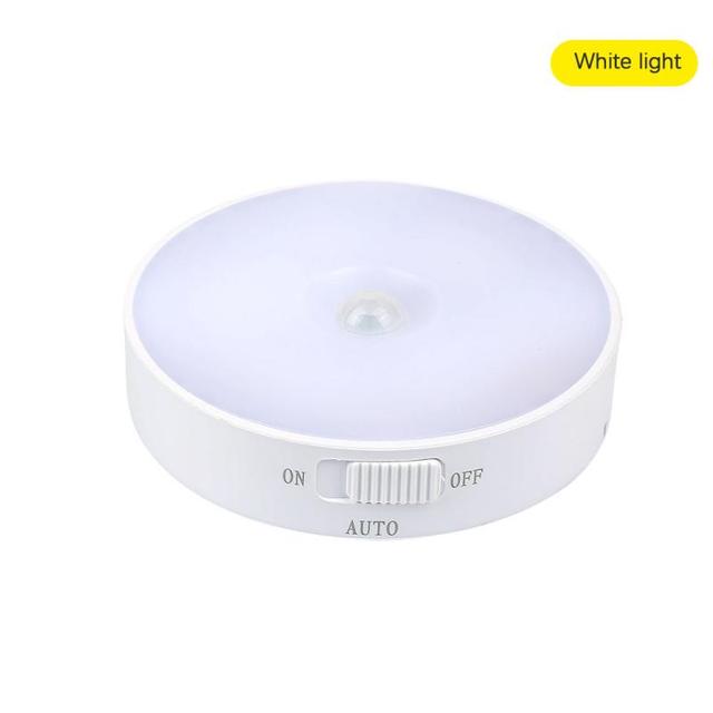 Sensor LED Wireless Night Light Bedroom Lamp USB Rechargeable Energy-saving Automatic Wall-Mounted Body Induction Lamp
