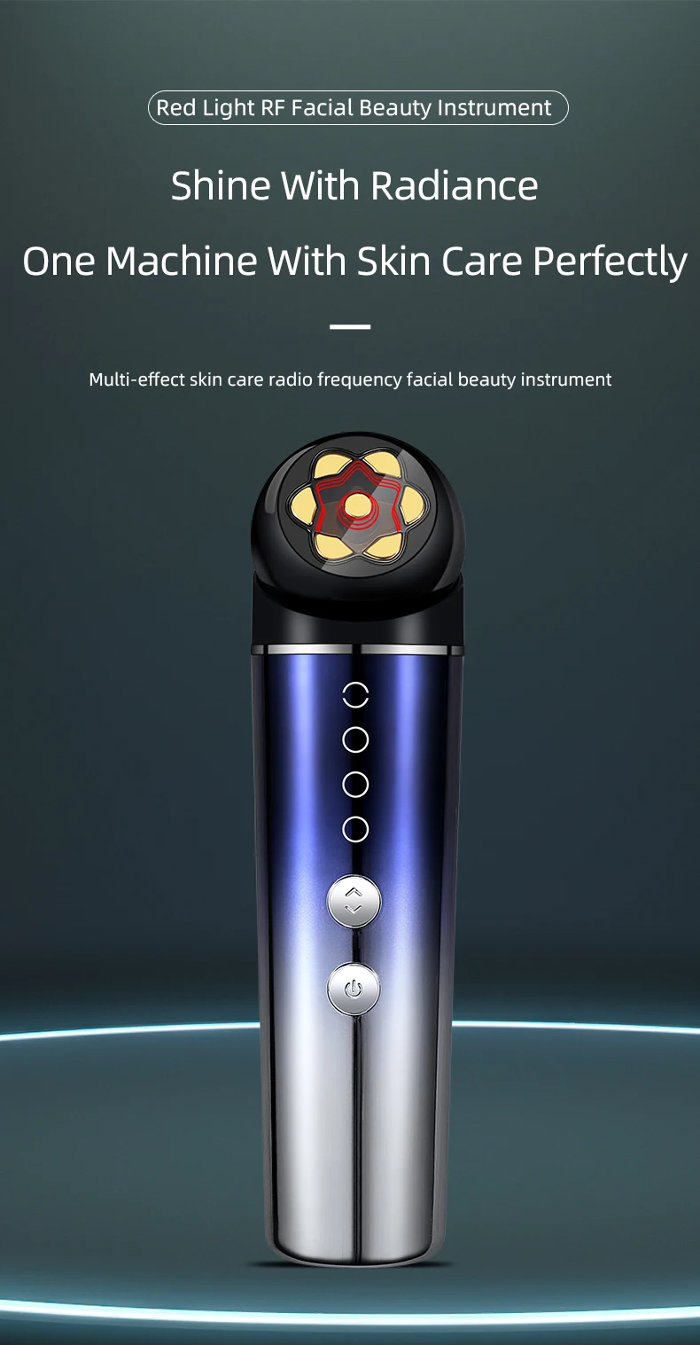 6 in 1 EMS Microcurrent Facial Massager Sonic Vibration Face Lifting Machine LED