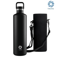 Fjbottle1750ML Vacuum Flask Stainless Steel Thermos Bottles Sport Climb Insulated Water Bottle Leakproof with Portable Cloth Bag