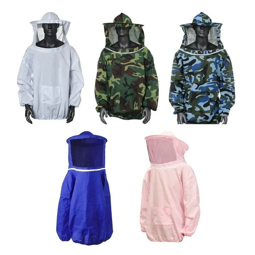 

Beekeeping Protective Jacket Smock Suit Sleeve Beekeeper Bee Keeping Breathable Clothes Clothing Veil Dress With Hat Equip Suit