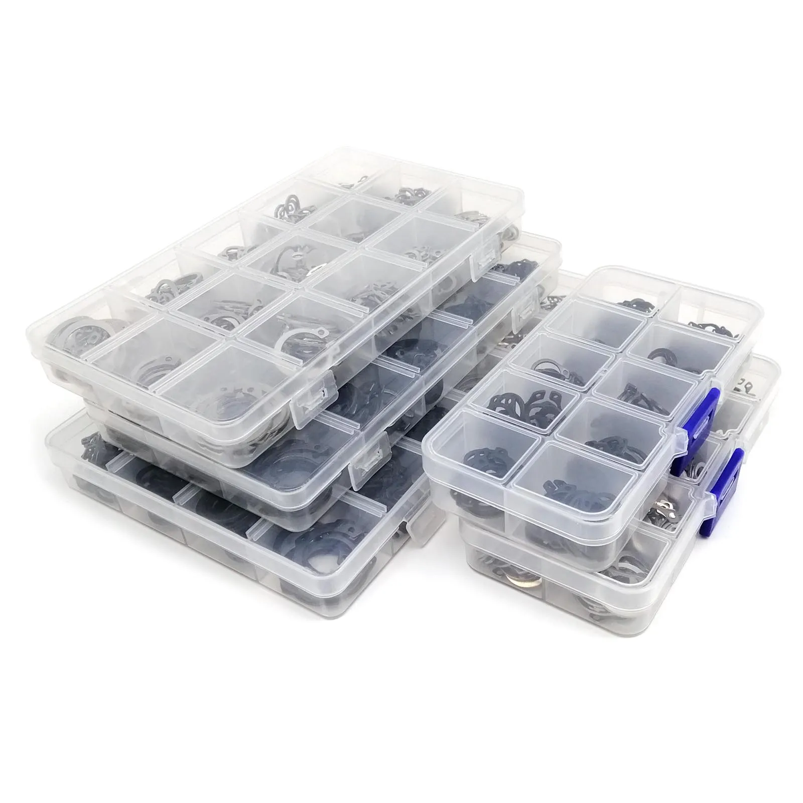 1 Set Mix M5 to M20 Assortment Kit Shaft Bearing Retaining Clip Snap Ring C Type External Circlip Stainless Steel Black 65mn retaining clip