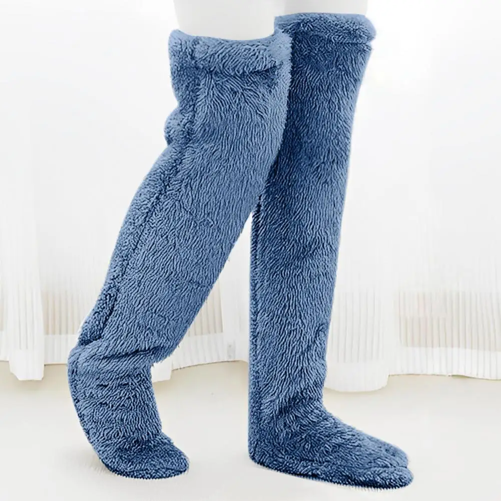 

Women Floor Socks Cozy Over-the-knee Winter Floor Socks for Home Thick Velvet Anti-slip Leg Warmers Soft Unisex for Warmth