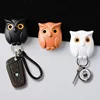 Hooks  Owl Magnetic Key Hook Auto Blinking Cute Hooks No Punch Storage Hooks Kitchen Home Wall Decoration Hooks 4