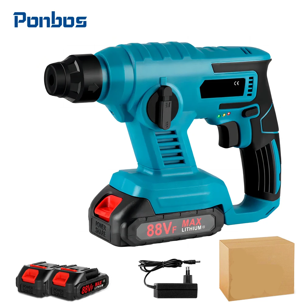 18 20v portable brushless electric driver 1 4 driver cordless impact drill repair hex wrench power tools for dewalt battery 1000W 3600rpm Portable Cordless Hammer  Hammer Impact Drill Perforation Concrete Power Tools For Makita 18V Batteries