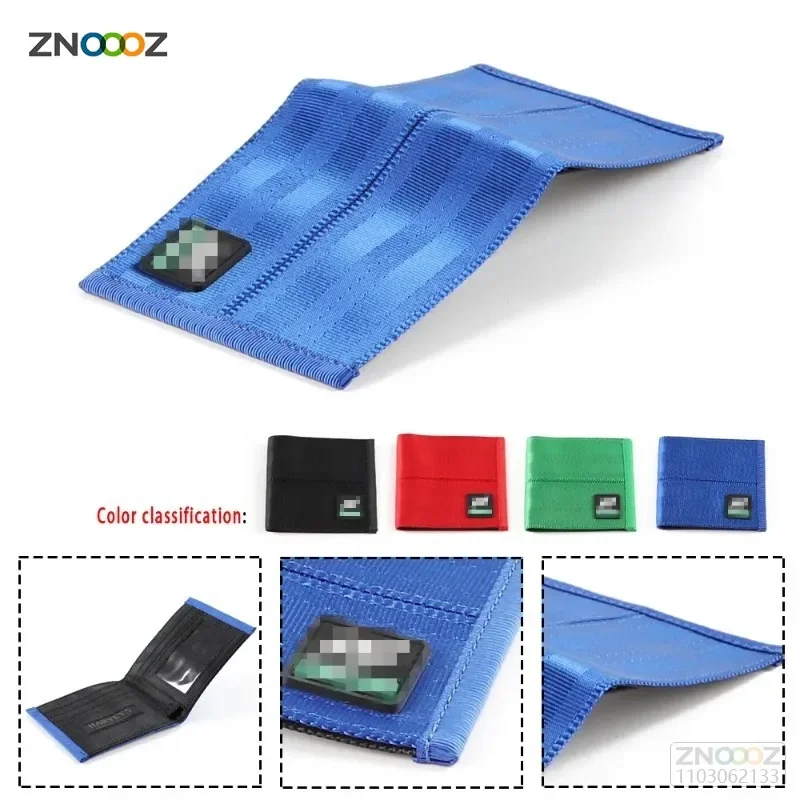 

Ремень безопасности JDM Racing TAK Drift, нейлоновый складной мужской кошелек, автомобильный кожаный короткий кошелек, кошелек, брелок