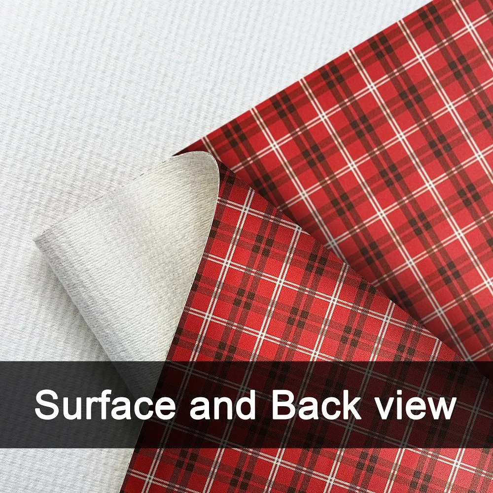 45x68cm 클래식 스코틀랜드 타탄 패턴 인조 가죽 1mm 두께, 책 커버, 사진 프레임 장식, DIY 헤어핀, 귀걸이용