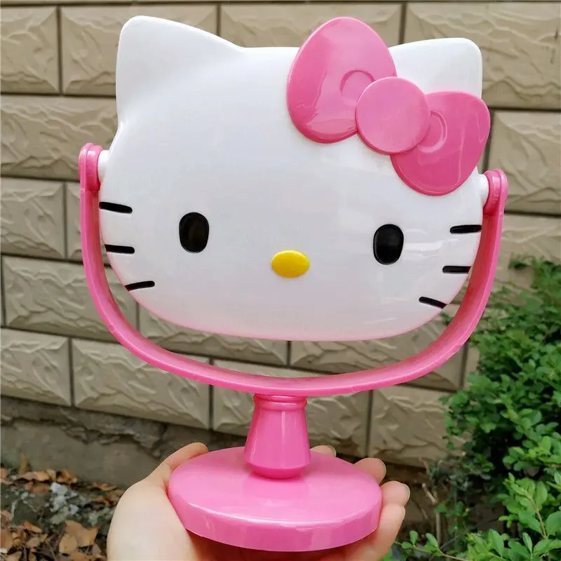 

Hellokitty Cartoon Cat Desktop Makeup Mirror Student Dormitory Princess Dressing Mirror Cute Desktop Mirror Rotatable fashion