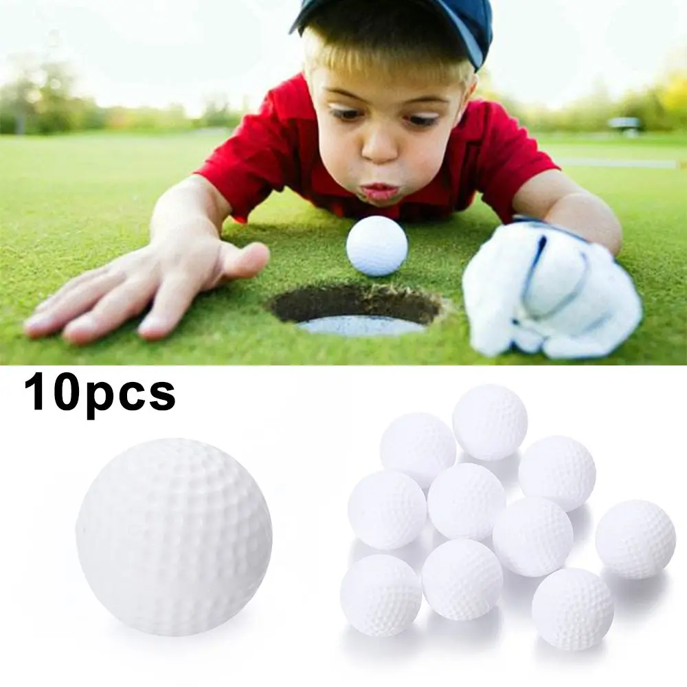 Practice Golf Balls 10 Pcs White True Flight Soft Indoor Air Ball's