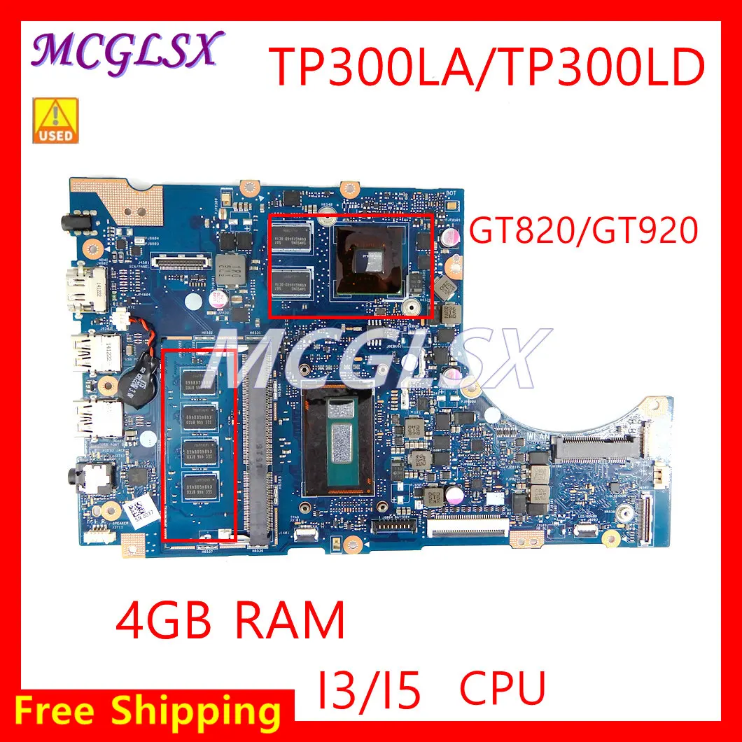 

Материнская плата для ASUS TP300L TP300LD TP300LA TP300LJ TP300LAB Q302L I3/I5 CPU GT920/820, материнская плата Mothe 100%, протестированная, б/у