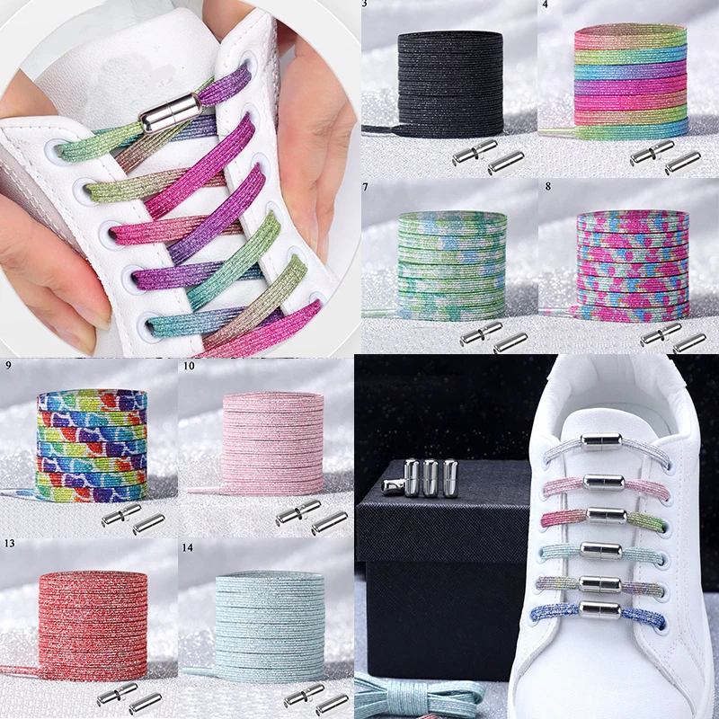 

Шнурки для кроссовок эластичные, плоские, без завязывания, для детей и взрослых