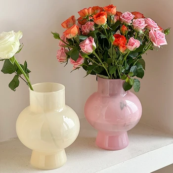 Vaso per fiori in vetro Vaso creativo Contenitore per fiori idroponico decorativo Vasi per fiori in stile nordico Decorazione per bottiglia di fiori da tavolo 1