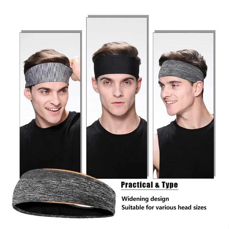 Sports Headband Moisture-wicking Dry Comfortable Stretchy Safe for Men Women Fitness Yoga Workout Running