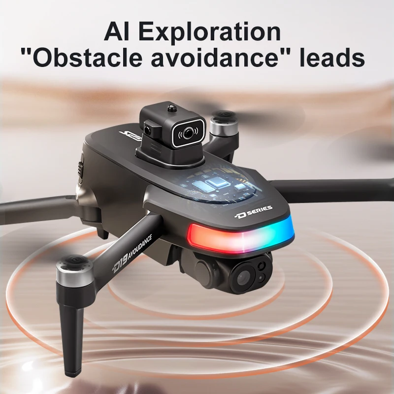 Drone GPS D19 8K Double Caméra Moteur Sans Balais Écran 4.5"
