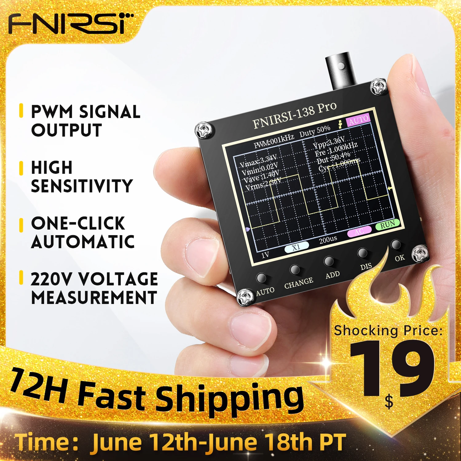 Oscilloscope Electronics Oscilloscope Fnirsi Pro Handheld