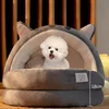 New Cute Mongolian Yurt Pet Nest Home Pet Supplies Semi Closed Panda Nest Fun Cat Playful Autumn and Winter Warm Dog Nest 4