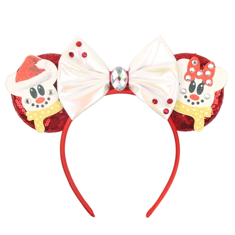 2024 New Christmas Mickey Minnie Mouse Fascia Per Capelli Donna Disney Ear Hairband Kids Xmas Party Accessori Per Capelli Hot Festival Cosplay