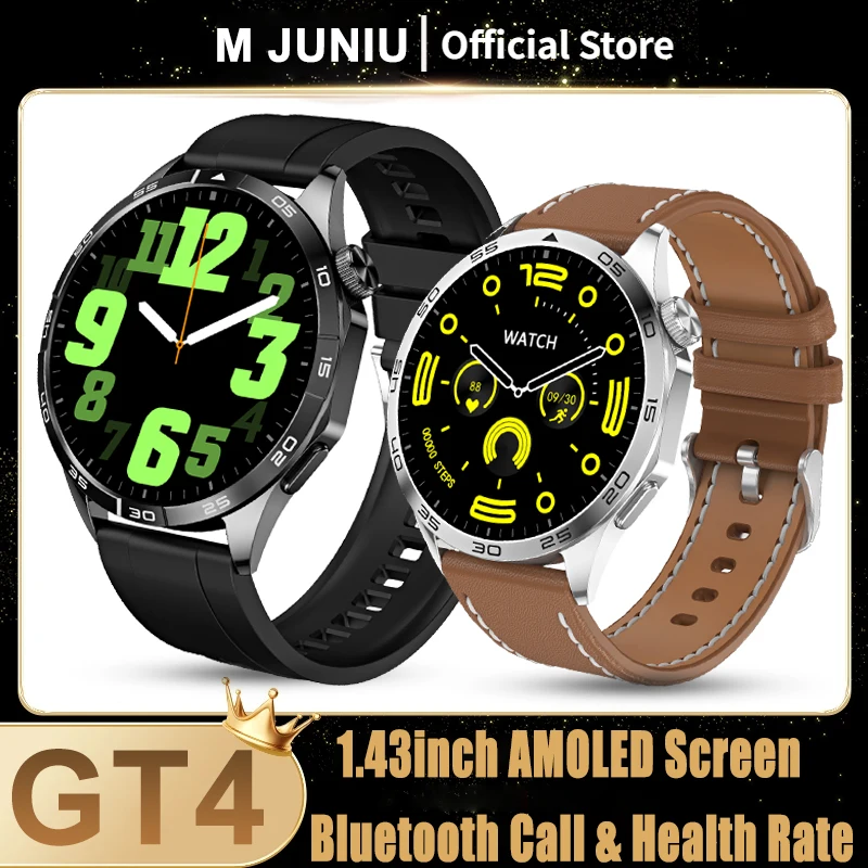 

New For Android IOS Smart Watches Men NFC Tracker 1.43 Inch AMOLED 466*466 HD Screen Heart Rate Bluetooth Call Smartwatch