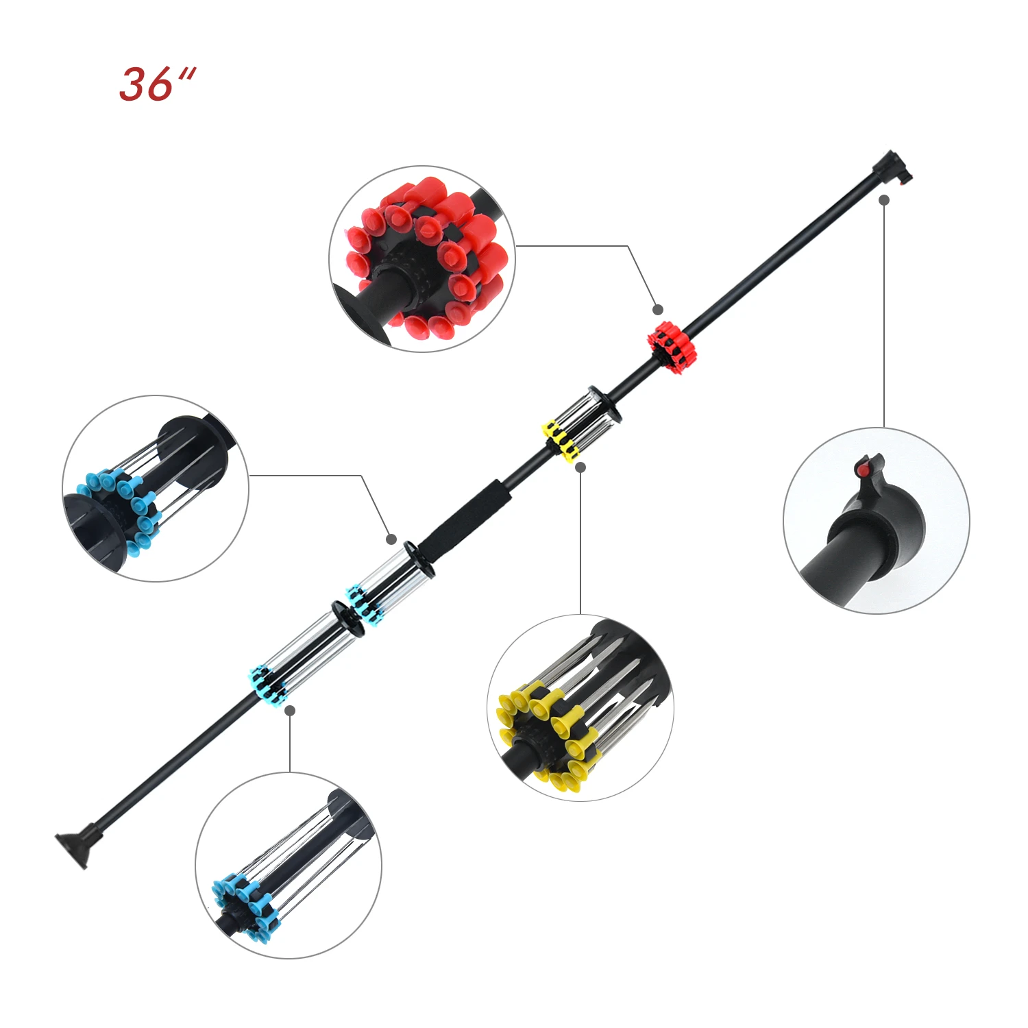 36" Sporting Blowgun .40c with 48 Darts with Tactical Peep Sight Fishing Blowgun Hunting Blowgun