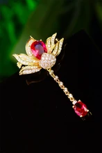  New National Style Lotus Fringed Brooches Pins Cheongsam Dress Accessories High-end Zircon Clothing Simple Flower Women Broche 