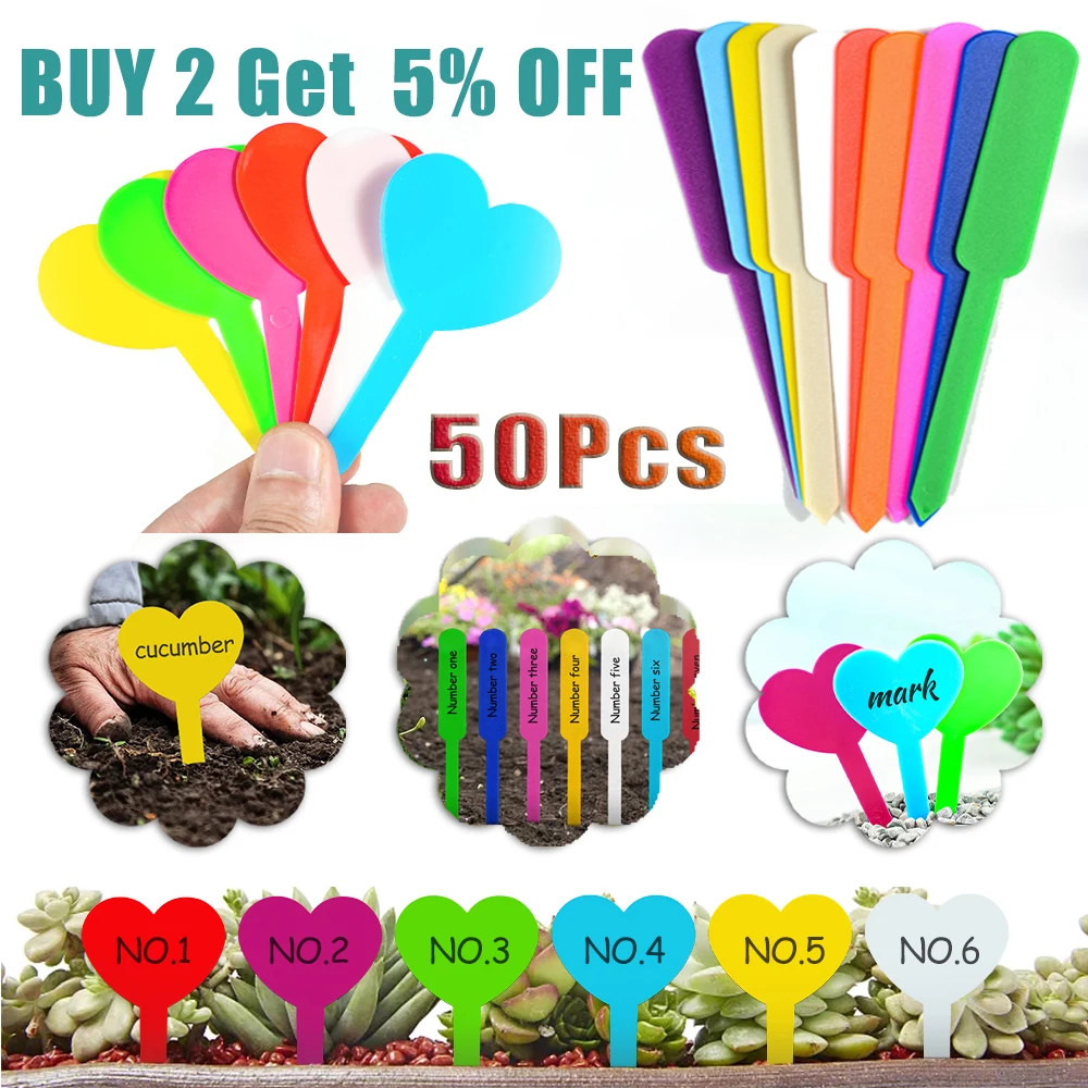 50pcs waterproof garden plant tags plastic labels for plants gardening