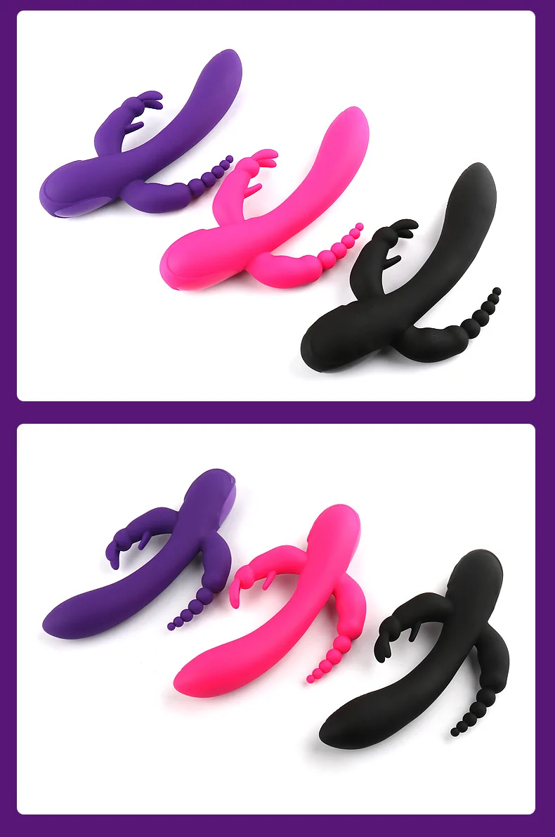 3 In 1 Dildo Rabbit Vibrator Waterproof USB Magnetic Rechargeable Anal Clit Vibrator Sex Toys For Women Couples Sex Shop S7134e5fa4b924be08a23173aec11713fc