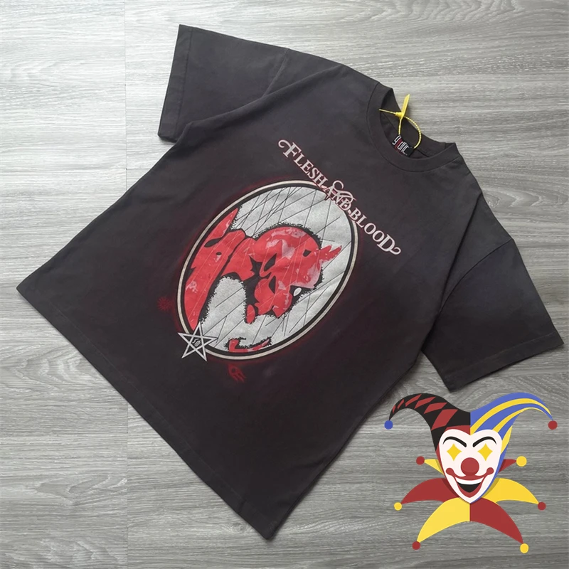 

Saint Michael Vintage T-shirt Men Women Demon Print T Shirt Tee