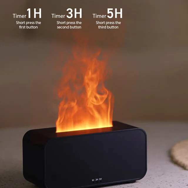 USB Air Humidifier Aroma Diffuser Mini Home Colorful Flame Ambient Light Fragrance Diffuser Essential Oils Ultrasonic Humidifier 3