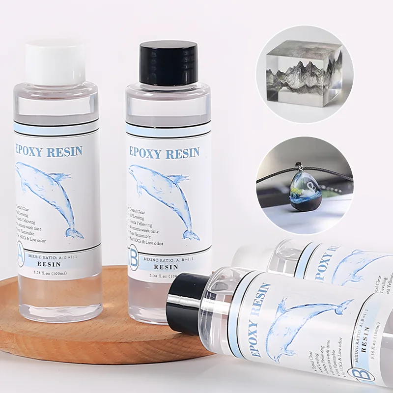 Crystal Clear Epoxy Resin Kit 1:1 Bubbles Free Epoxy Resin Clear Epoxy Resin for Art Crafts Table Top & Bar Top Casting Resin