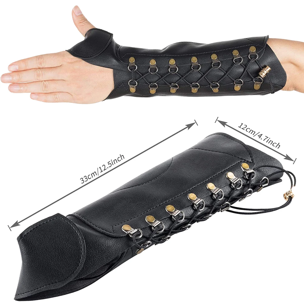 Stabilisers Cow Leather Shooting Archery Arm Guard Bow Protection 3 Straps Safe