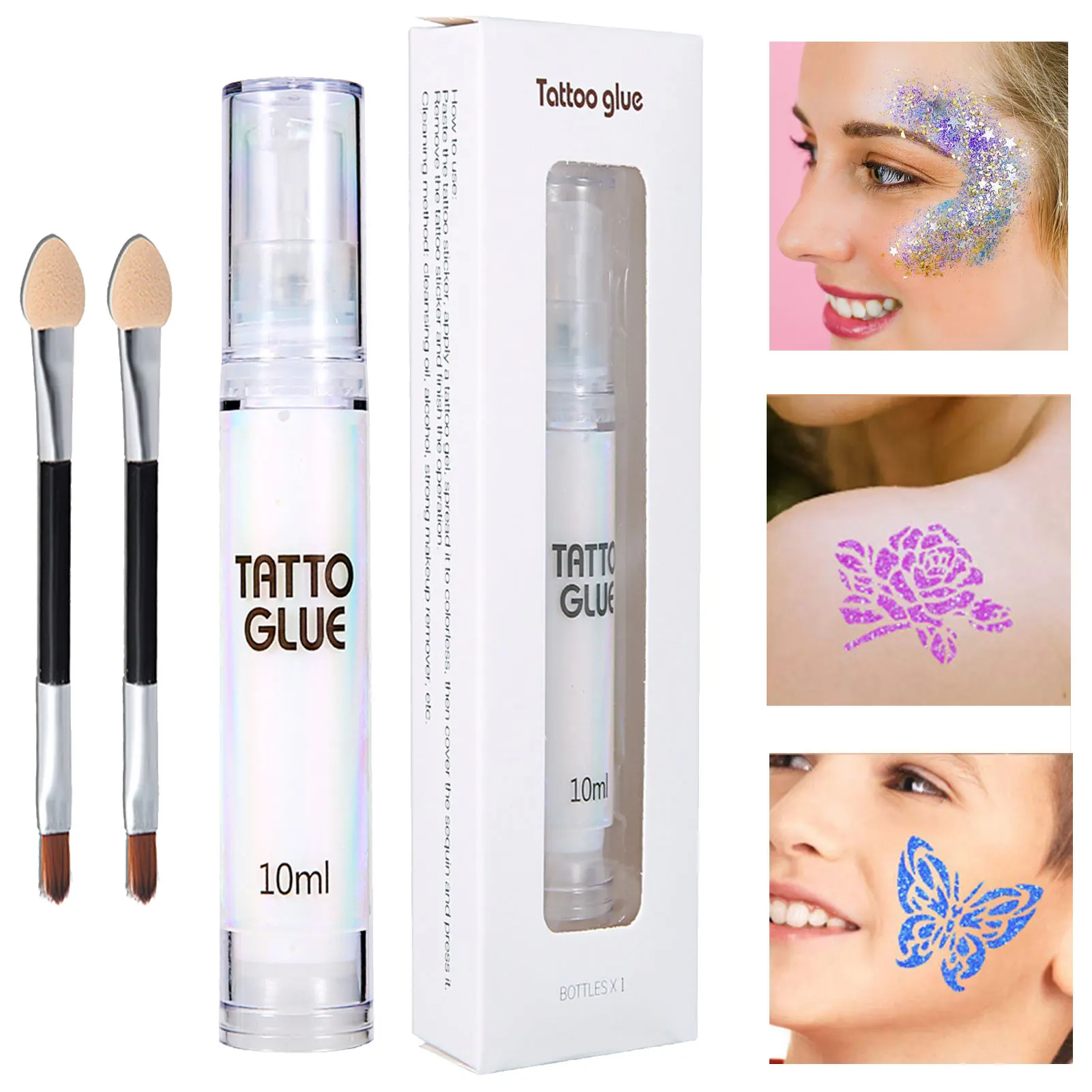 Tattoo Glue Eye Glitter Primer Gel Sequined Primer Makeup Cream Waterproof Sequin Glitter Eyeshadow Glue Korean Cosmetics