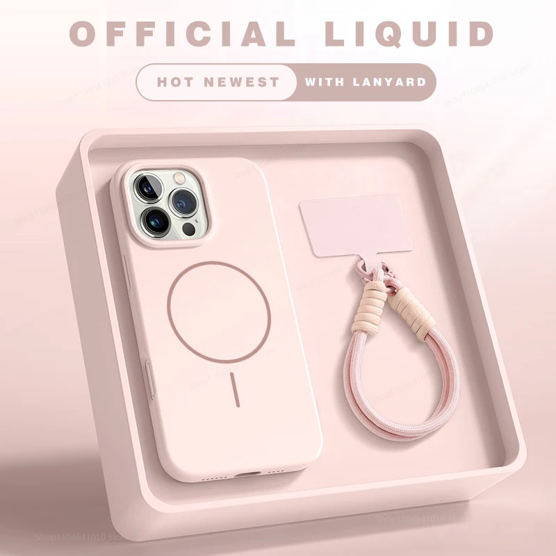 Luxury Magnetic Wireless Charging Lanyard with Silicone Strap Cover