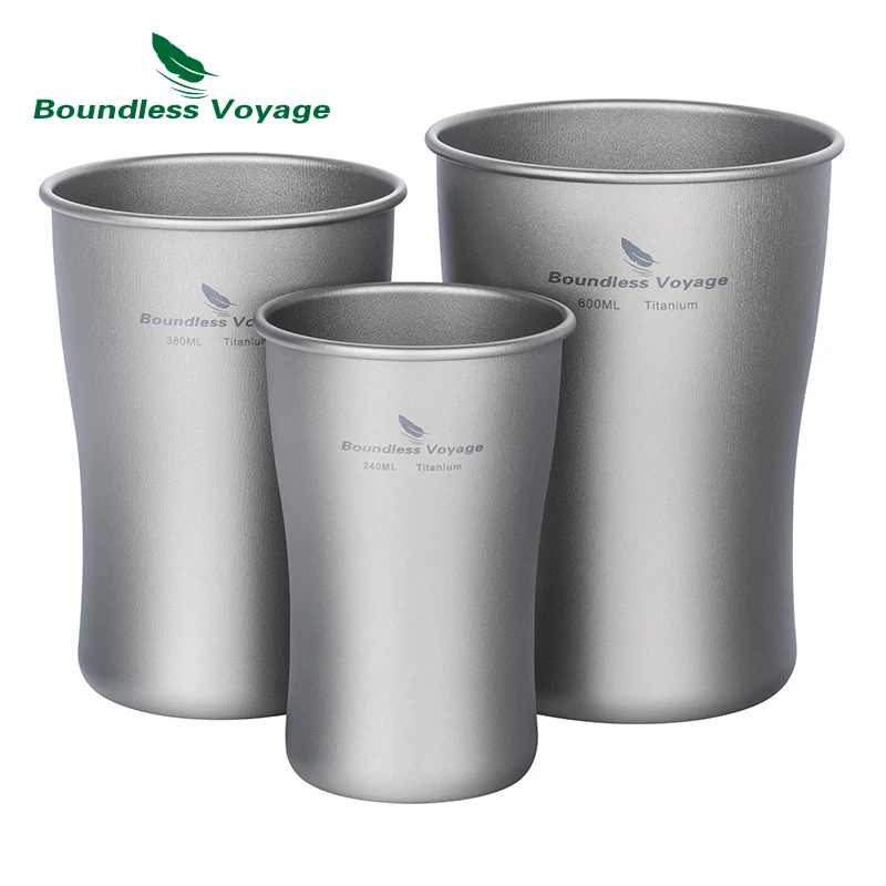 Boundless Voyage Tasse En Titane Avec Couvercle Pour Camping, Eau, Thé, Café 200 Ml/300 Ml/450 Ml (300 Ml