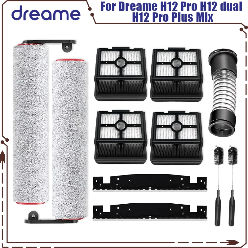 Dreame H12 Pro / H12Plus / H12Pro Plus Mix/H12 dual เปียกแห้งเครื่องดูดฝุ่น Roller Hepa ฝาครอบ Hepa Filter อุปกรณ์เสริม 1