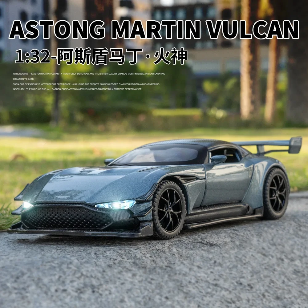 1:32 Aston Martin VULCAN sports car Simulation Diecast Metal Alloy Model car Sound Light Pull Back Collection Kids Toy Gifts 1 24 porsche panamera sports car simulation diecast metal alloy model car sound light pull back collection kids toy gifts x57