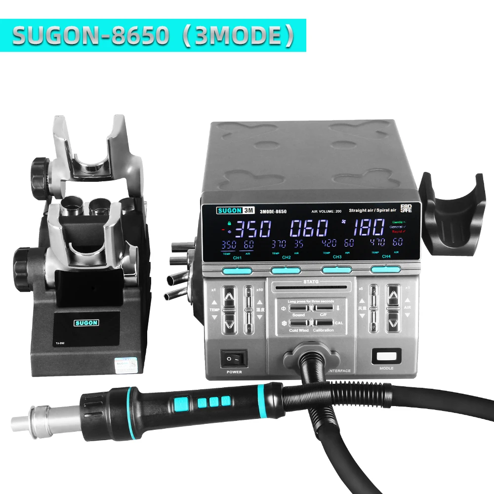 SUGON-8650-Hot-Air-Gun-Station-3-Mode-1300W-Intelligent-Digital-Display ...