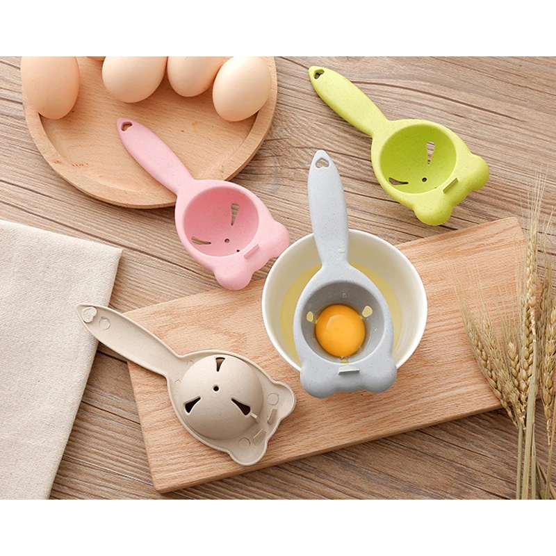 Plastic egg yolk separator tool for easy kitchen use