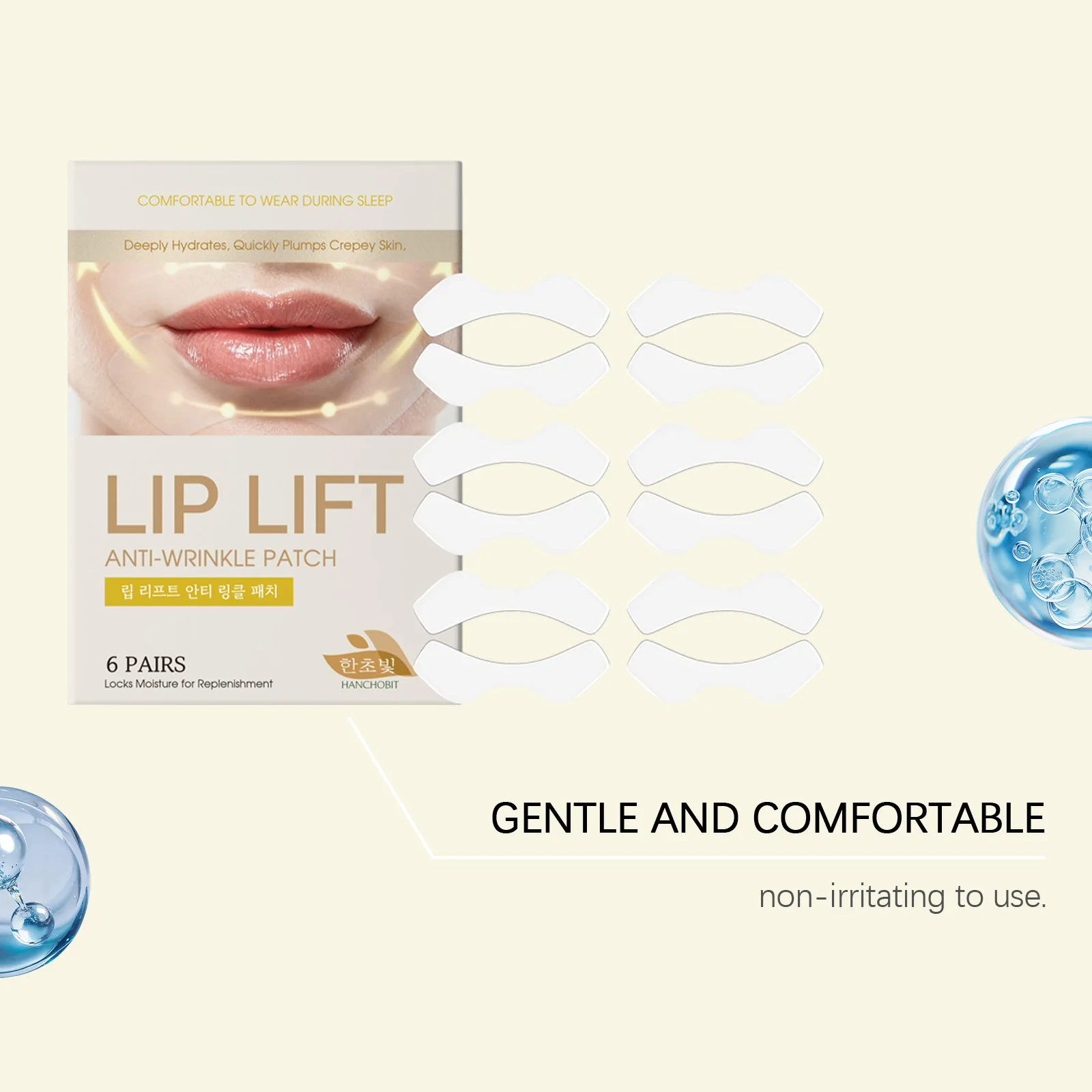 Lip Care Patch - For Daily Nourishment, Moisturizes & Soothes Lip Area, Reduces Lip Lines, Ideal for Lip Care