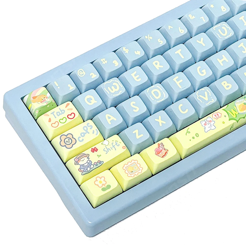 

Колпачки для клавиатуры, 130 клавиш, XDA, профиль, выход, тематические клавиши, PBT, двухсторонние колпачки для клавиш с сублимацией для 61/64/68/84/87/96/98/104 механической клавиатуры