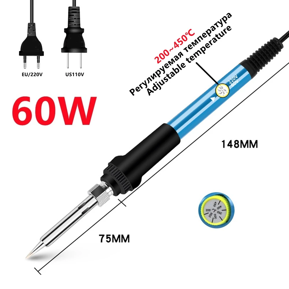 60w Adjustable Electric Soldering Iron Tools Adjustable Temperature Electric Electric