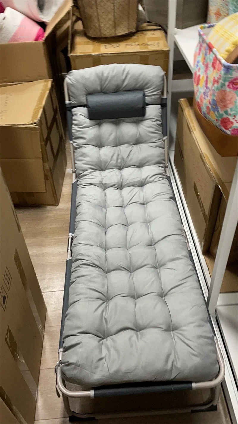 Description Picture 2 of itemLuxury Folding Beds Single Bed Home Bedroom Furniture Multi-functional Marching Bed Recliner Office Lunch Break Bed p