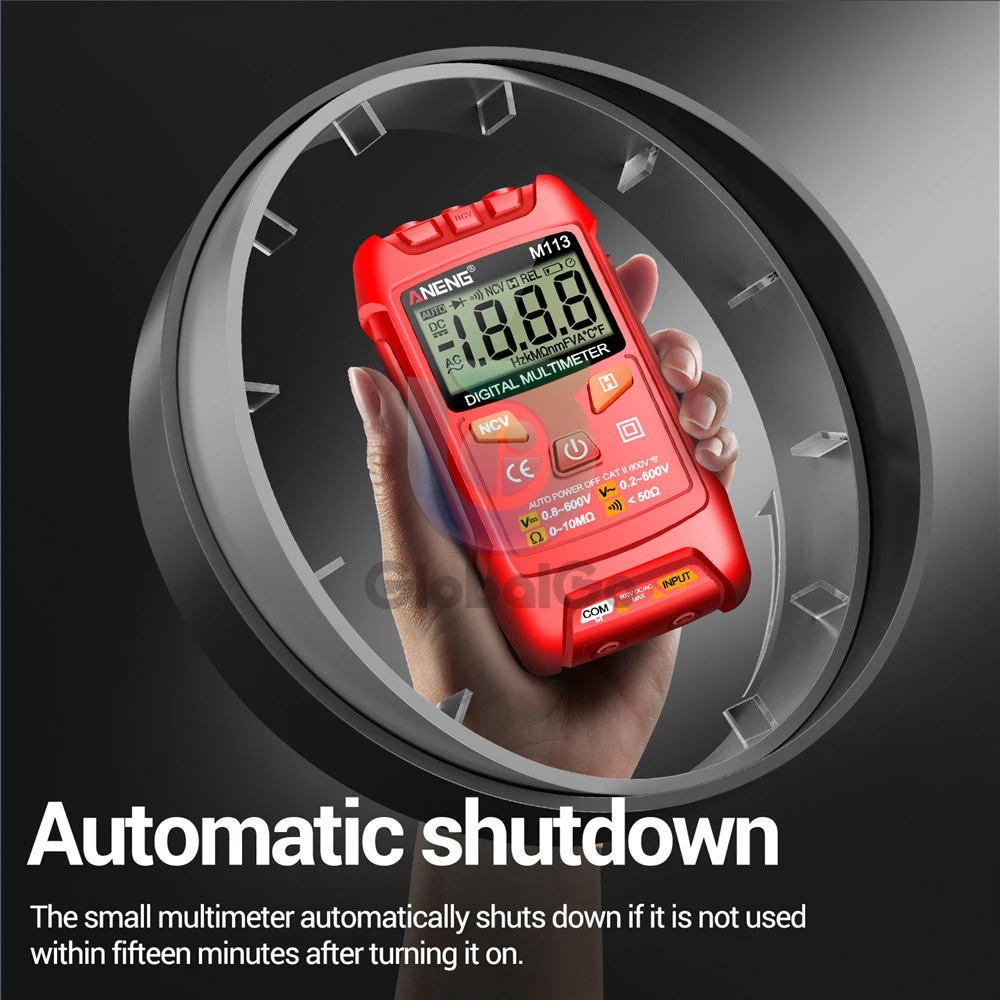 ANENG M113 1999 Counts Mini Multimeter Digital AC/DC Voltage Meter Ohm NCV Electricity Measuring Instruments