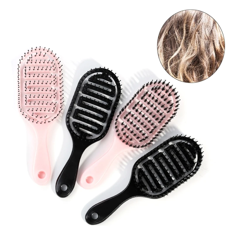 

Hollow Out Hair Brush Bristles Detangling Hairbrush Massage Scalp Tool