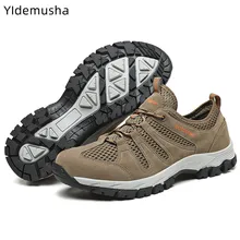  New Summer Men Sandals Fashion Roman Sandals Handmade Mesh Men Casual Shoes Platform Outdoor Men's Beach Sandals Big Size 48 