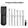 6Pcs/lot Ear Wax Cleaning Tools Stainless Steel Earwax Picker Portable Ear Wax Remover Curette Spoon Care Set for Baby Adults 3
