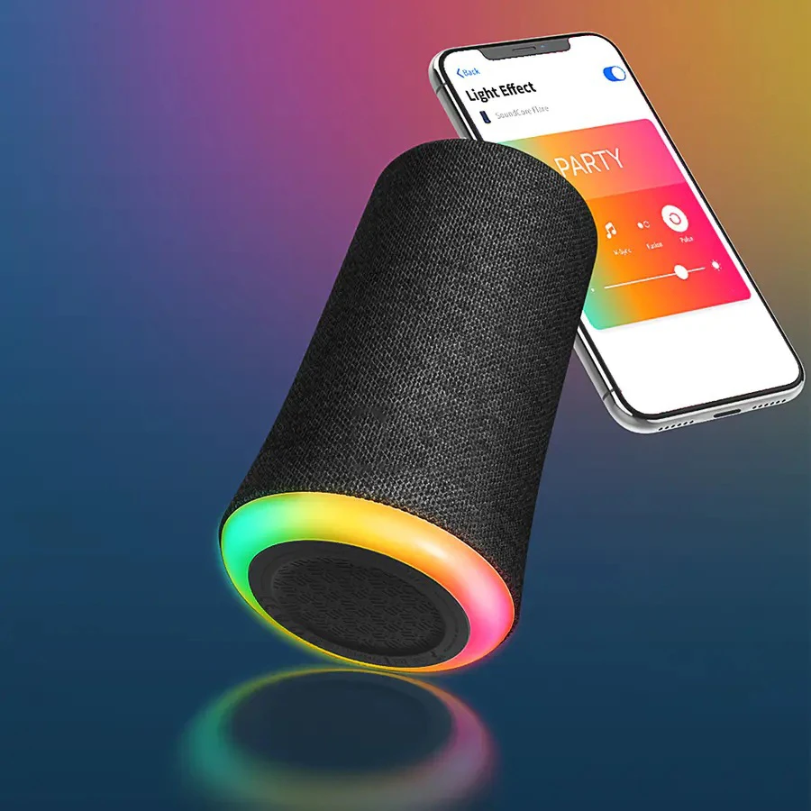 flare outdoor IPX7 waterproof LED light EQ adjustment speaker 360 degree surround sound speaker Y2296