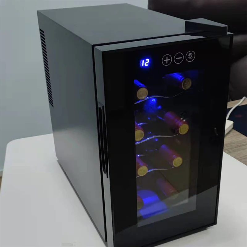 Wine Cooler 8 Bottles Refrigerator Wine Cabinet 22L Fridge Freestanding 3