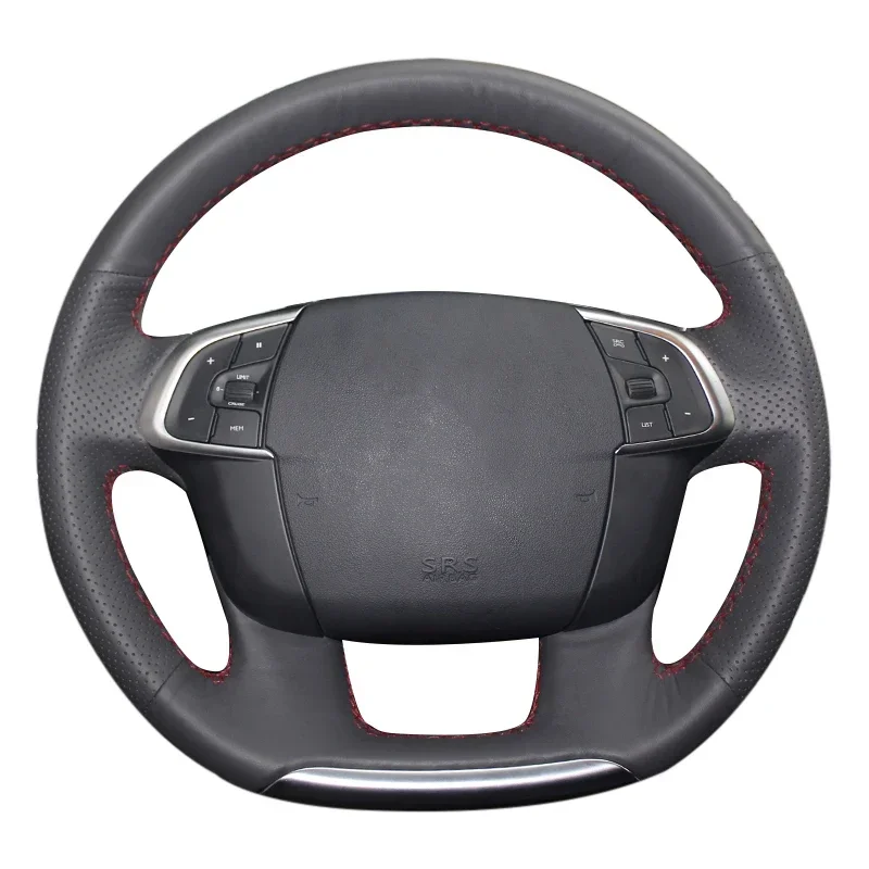 Treccia Per Auto In Pelle Microfibra Sul Coprivolante Del Volante Per Citroen C4 C4L 2011-2015 Ds4 Tampa Do Volante Do Carro