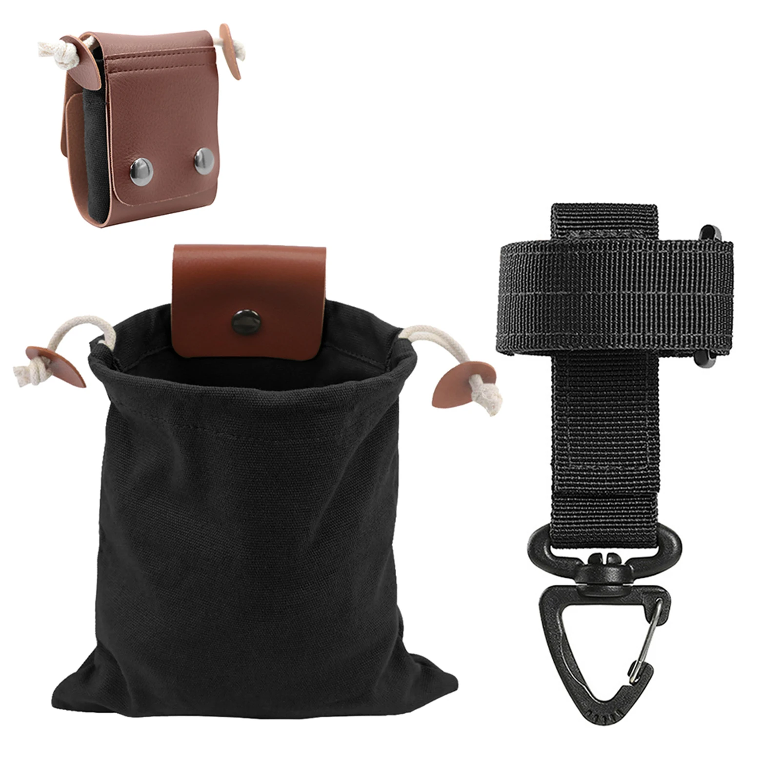 

Collapsible Belt Bag with Hook Strap Foraging Bag Adjustable Collecting Pouch for Hiking Camping Backpacking Supplies