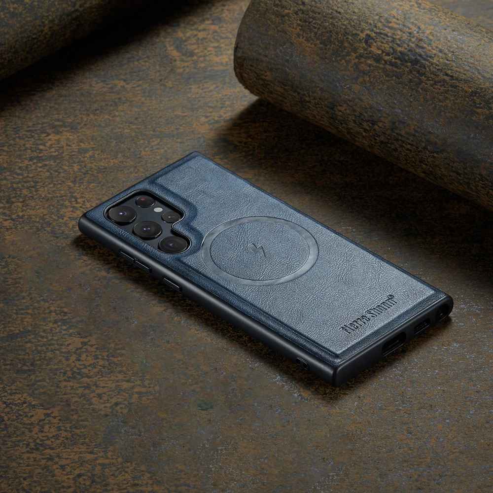 Leather Phone Case with MagSafe & Magnetic Wireless Charging Compatibility