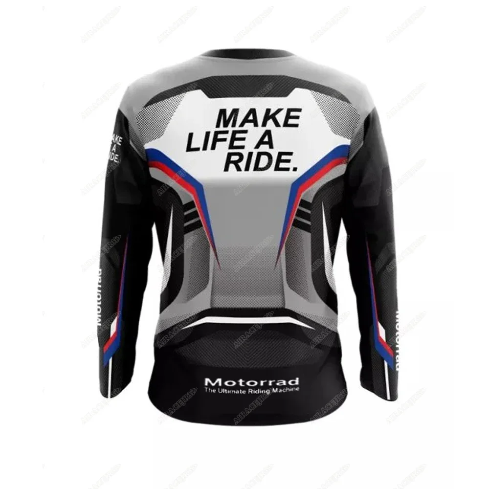 Racing Sportswear T Shirts For BMW Motorrad Armor Jerseys ADVENTURE Sport Travel Long Motorcycle Quick Dry Breathable Summer White